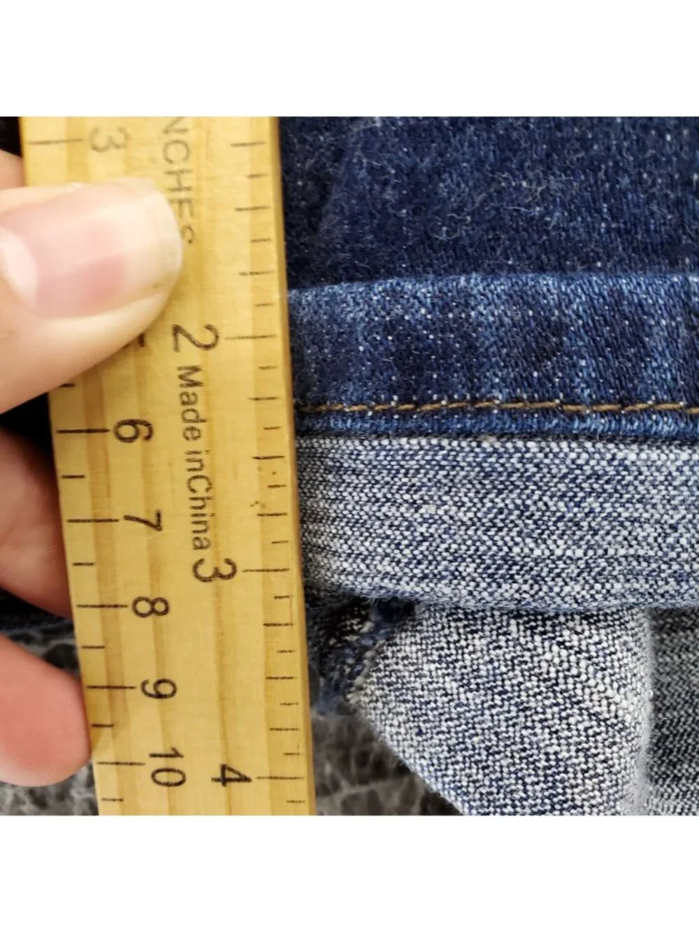 Levis Shorts Womens 14 Blue 515 Relaxed Fit Denim Folded Hem *Read*